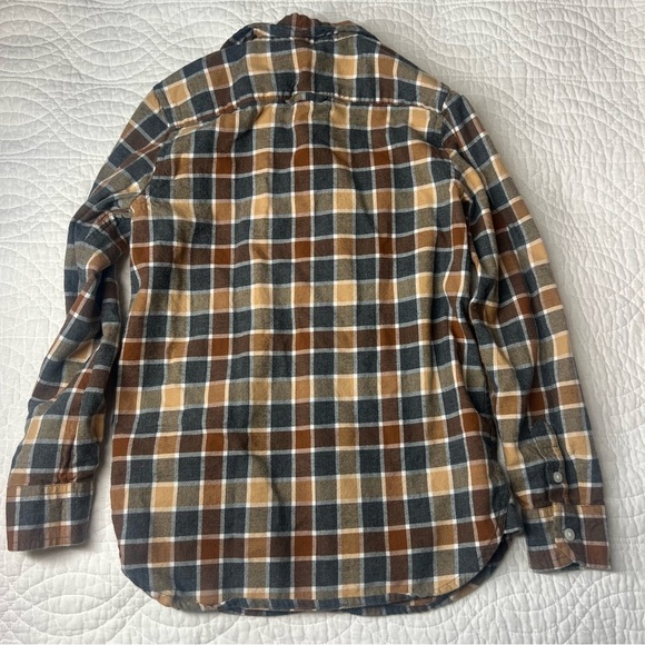 Janie and Jack Tartan Flannel Button Down Shirt 7 - Picture 3 of 5